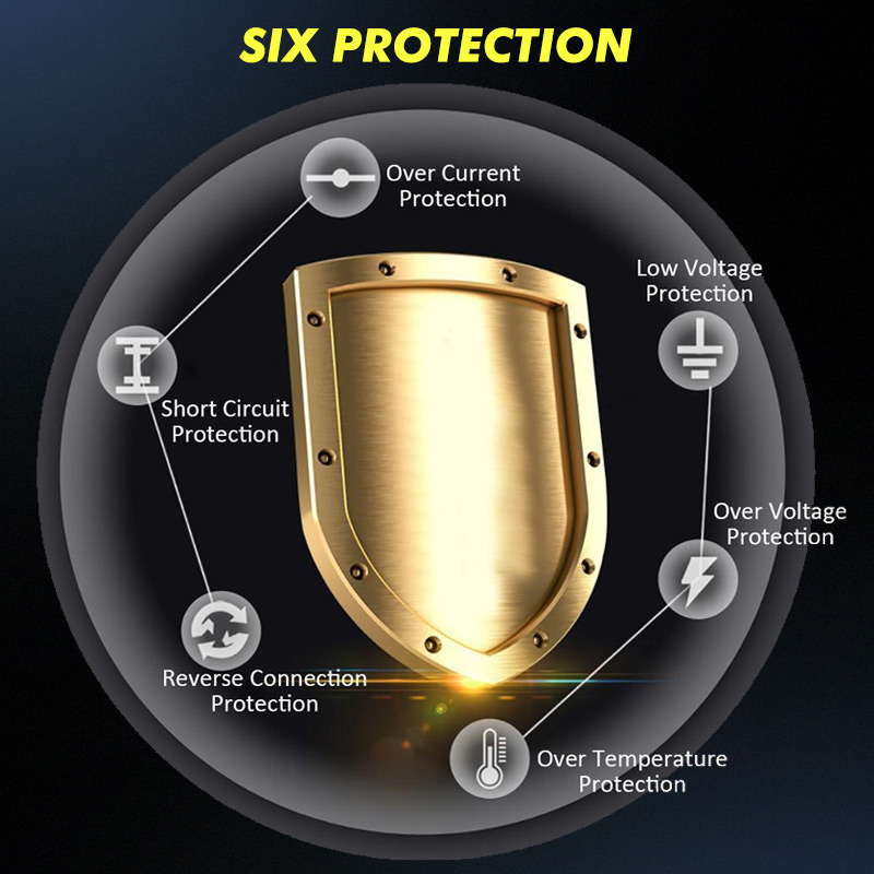 12V 6A Car Battery Charger Full Automatic Power Pulse Repair Chargers Wet Dry Lead Acid Battery Chargers Digital LCD Display