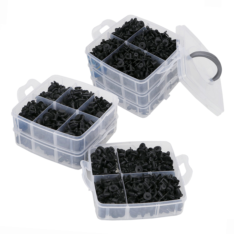 620pcs/Box Car Fastener Clips Mixed Auto Fasteners Door Trim Panel Auto Bumper Rivet Retainer Push Engine Cover Fender