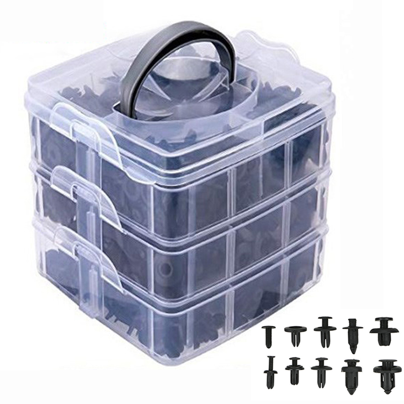 620pcs/Box Car Fastener Clips Mixed Auto Fasteners Door Trim Panel Auto Bumper Rivet Retainer Push Engine Cover Fender