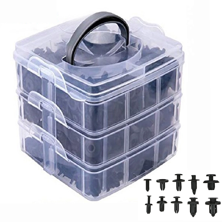 620pcs/Box Car Fastener Clips Mixed Auto Fasteners Door Trim Panel Auto Bumper Rivet Retainer Push Engine Cover Fender
