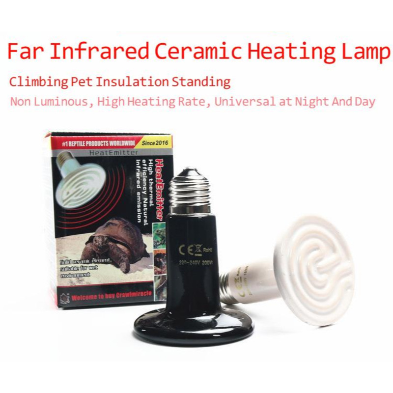 2pcs Aquarium Pop Accessories Ceramic Heating Crawler UVB Lamp Pet Raising Box Tortoise Wintering Pet Warming Heat Preservation Lamp