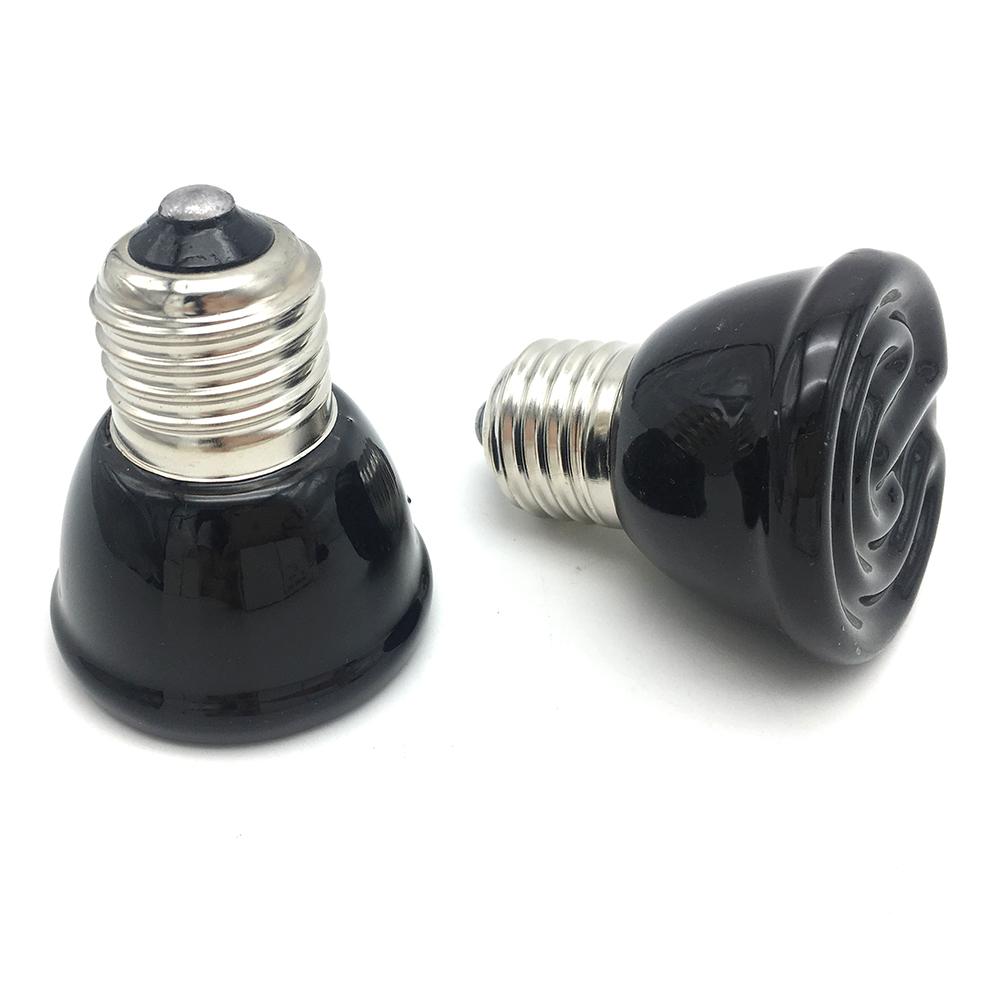 2pcs NOMOY PET Mini Pet Reptile Infrared Ceramic Heating Lamp 110V 220V Heat Emitter Light Bulb 25W 50W 75W 100W