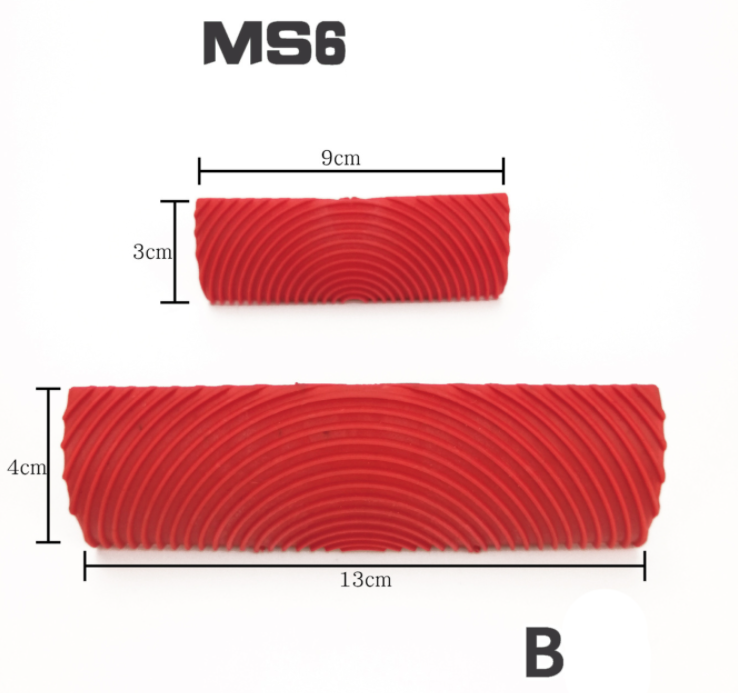 2pcs Rubber wall texture roller imitation wood grain pattern paint design brush Art Embossing DIY Wall Painting tool Home decor