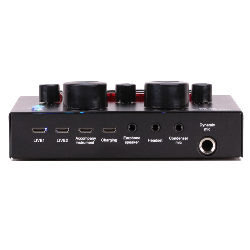 V8 Sound Cards Audio Bluetooth Professional Studio Recording Webcast Personal Entertainment Live Broadcast Microphone Computer Phone USB soundcard for microphone