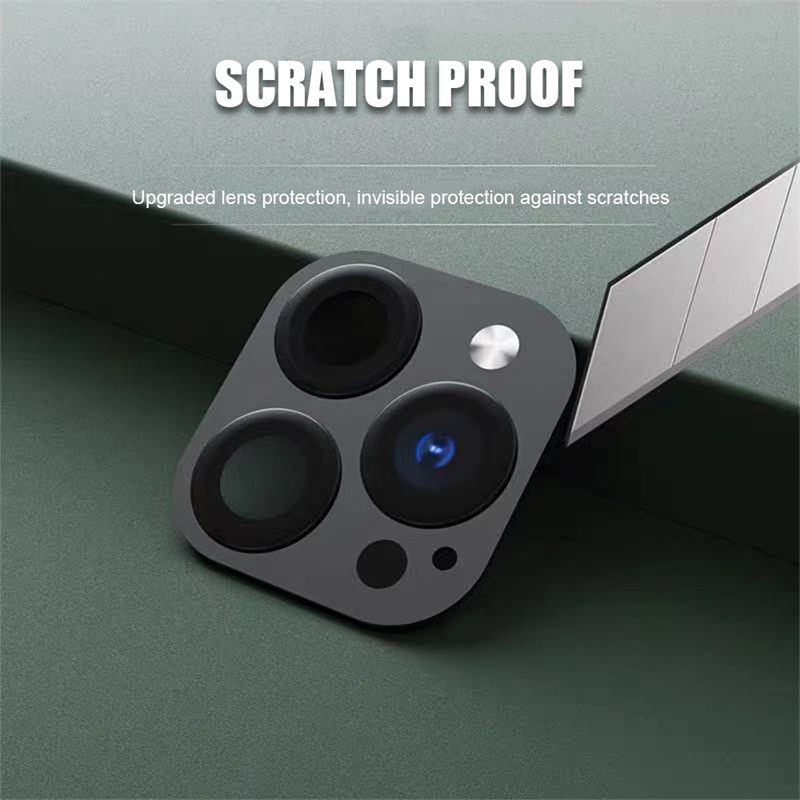 Modified Camera Lens Sticker Seconds Change For iPhone 12 to 12 PRO Back Film Phone Titanium Alloy Fake Camera Protector Cover