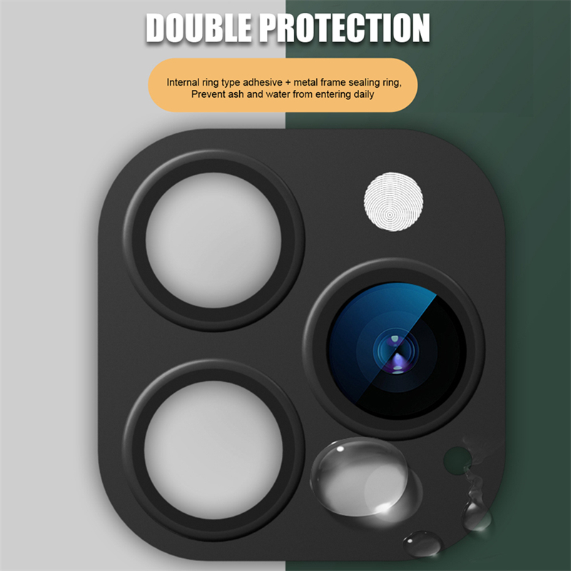 Modified Camera Lens Sticker Seconds Change For iPhone 12 to 12 PRO Back Film Phone Titanium Alloy Fake Camera Protector Cover