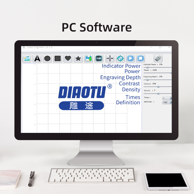 Diaotu K6 pro Laser Engraver 3000mw Mini CNC Machine Desktop 3w Carving Laser Engraving Machine DIY Printer Cutter Woodworking