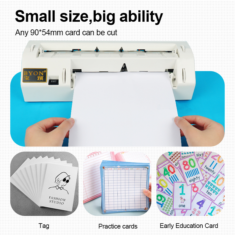 BYON A4 automatic business card cutting machine, small electric card cutting machine, business card cutting machine for office
