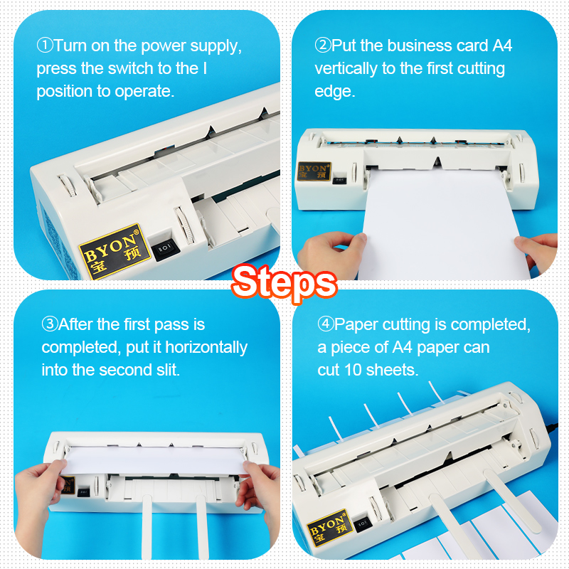 BYON A4 automatic business card cutting machine, small electric card cutting machine, business card cutting machine for office
