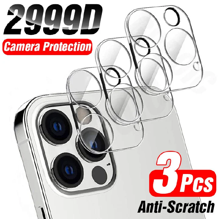 3Pcs Full Cover Camera Lens Protector on For iPhone 12 13 Pro Max Mini Tempered Glass For iPhone 11 Pro Max XR Camera screen Protector