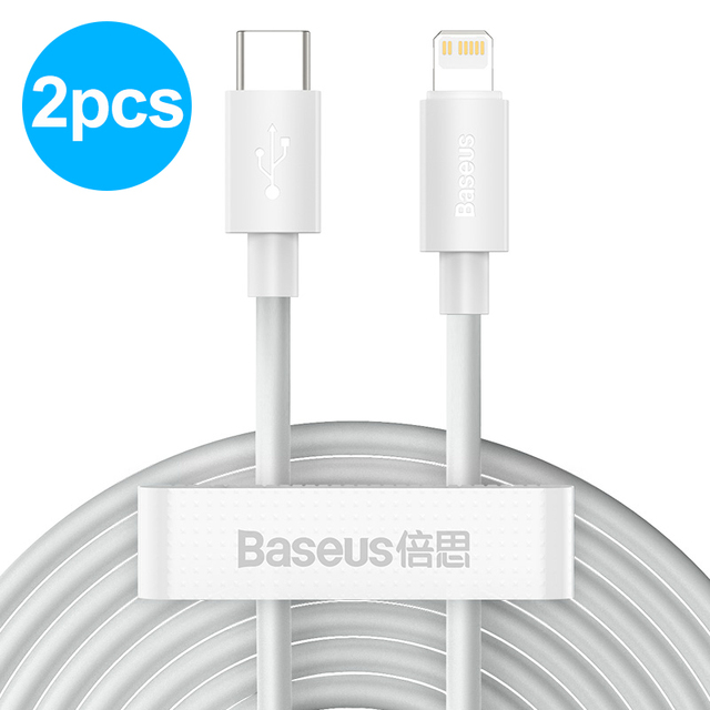 Baseus USB C Cable for iPhone 12 11 20W PD Fast Charge USB C to Lighting Cable for iPhone 8 Xr Charger Data USB Type C Cable