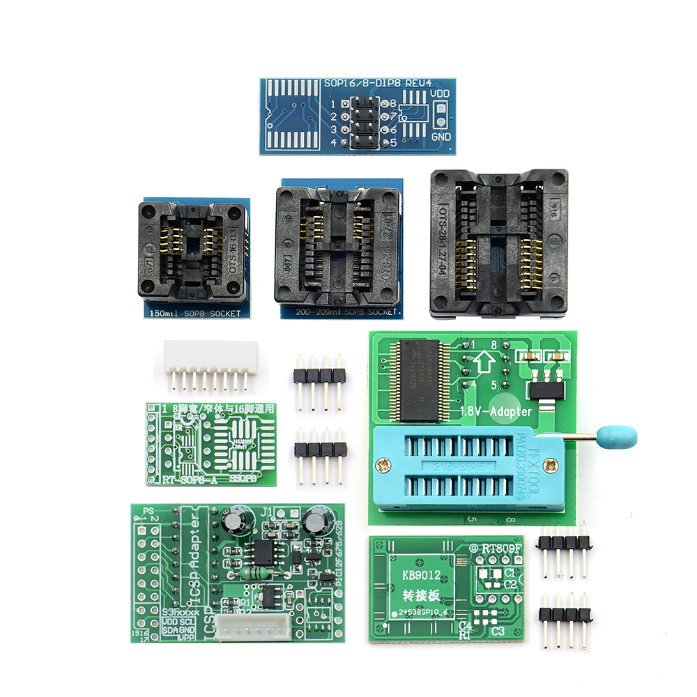 2021 Newst Original RT809F ISP Programmer/ RT809 lcd usb programmer Repair Tools 24-25-93 serise IC with Full adapters