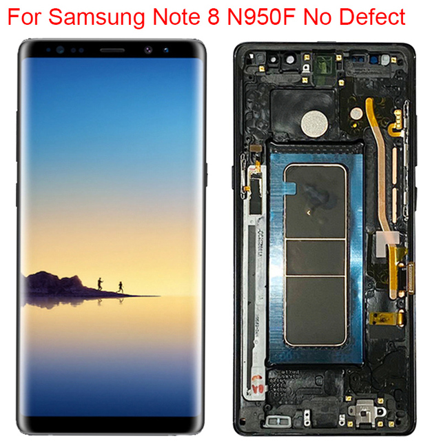 For Samsung Galaxy Note 8 Display With Frame Super AMOLED Note 8 SM-N950A N950U LCD Touch Screen Parts