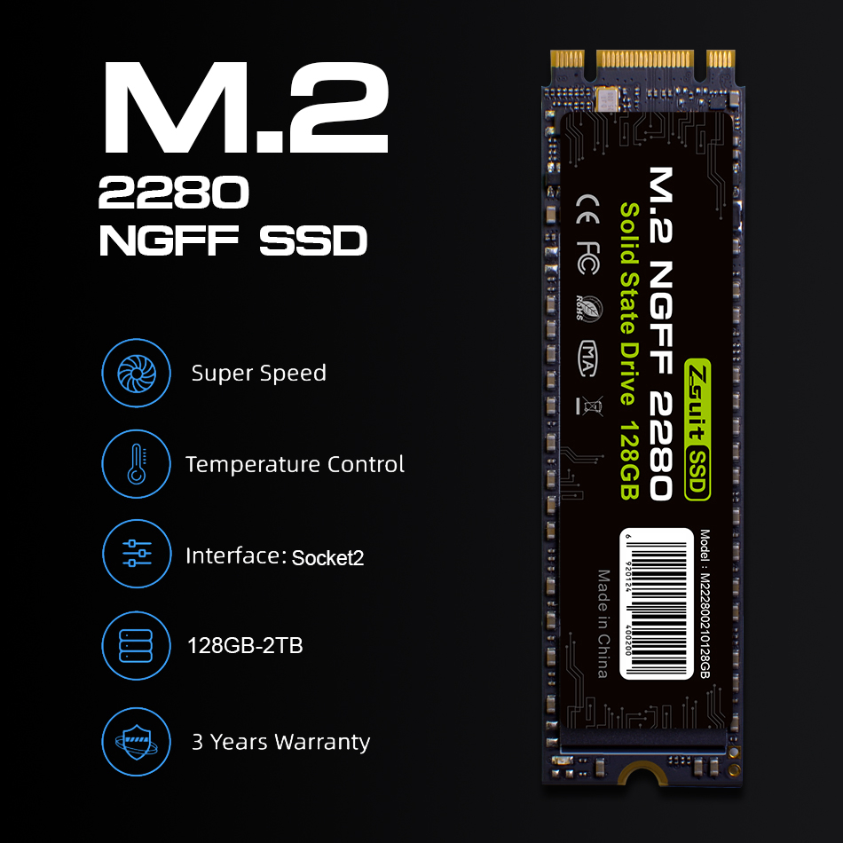 Zsuit SSD m2 NVME 22801tb 512gb256GB 128GB M.2 PCIE 3.0*4 Internal Solid State Drives Hard Disk For Laptop Desktop ngff 2900mb/s
