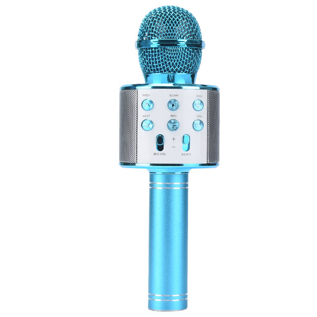WS858 Portable Bluetooth Karaoke dj Microphone Wireless Professional Speaker Home KTV Handheld Microphone mikrofon