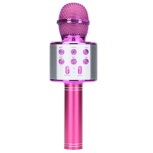 WS858 Portable Bluetooth Karaoke dj Microphone Wireless Professional Speaker Home KTV Handheld Microphone mikrofon