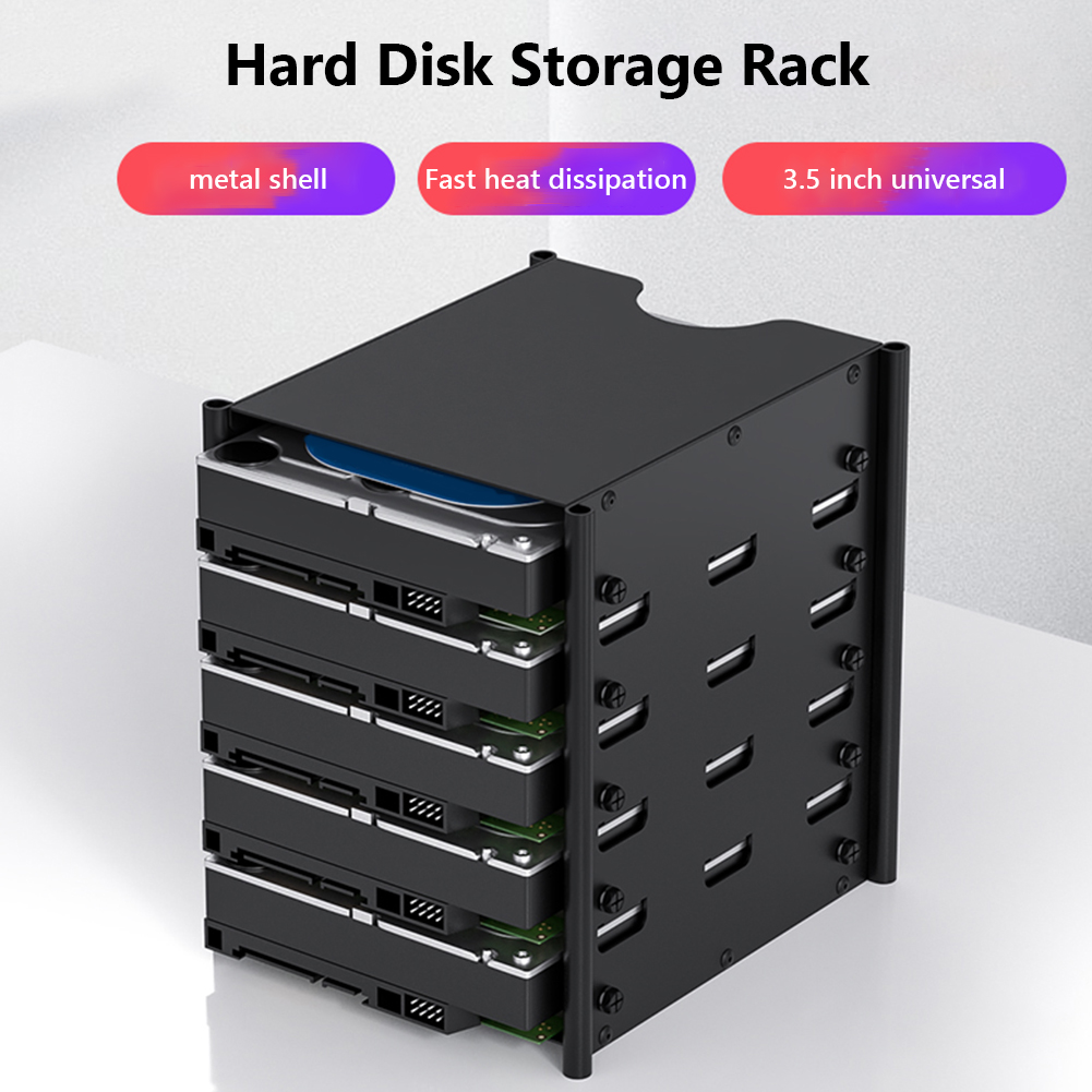 Aluminum 3.5 Hard Drive Bracket Multi-layers Hard Disk Shelf Organizer Box HDD Disk Rack Desktop Storage Container New