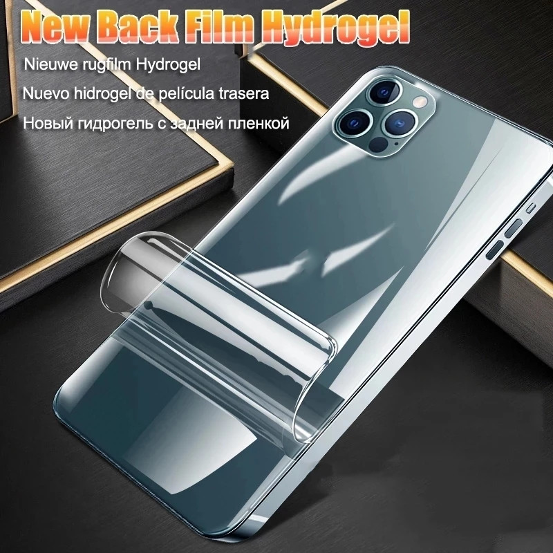 Full Hydrogel Film For iPhone 13 12 Pro Max 14 P Side Back Front Screen Protector Camera Lens Films For iPhone13 13pro Not Glass