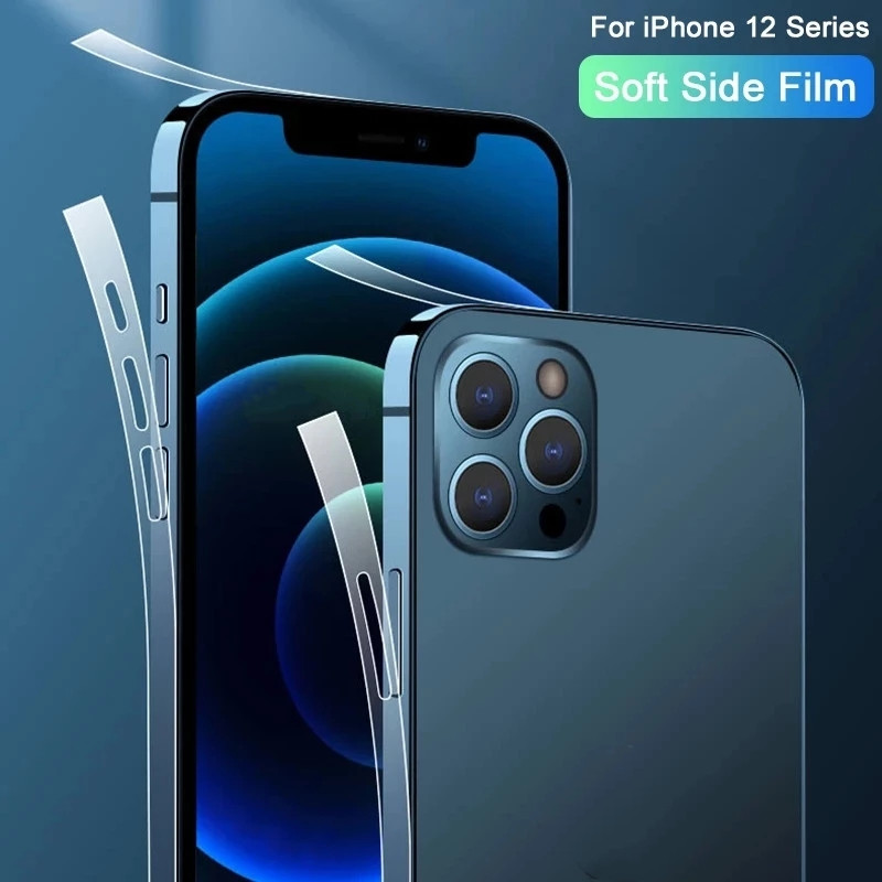 Full Hydrogel Film For iPhone 13 12 Pro Max 14 P Side Back Front Screen Protector Camera Lens Films For iPhone13 13pro Not Glass