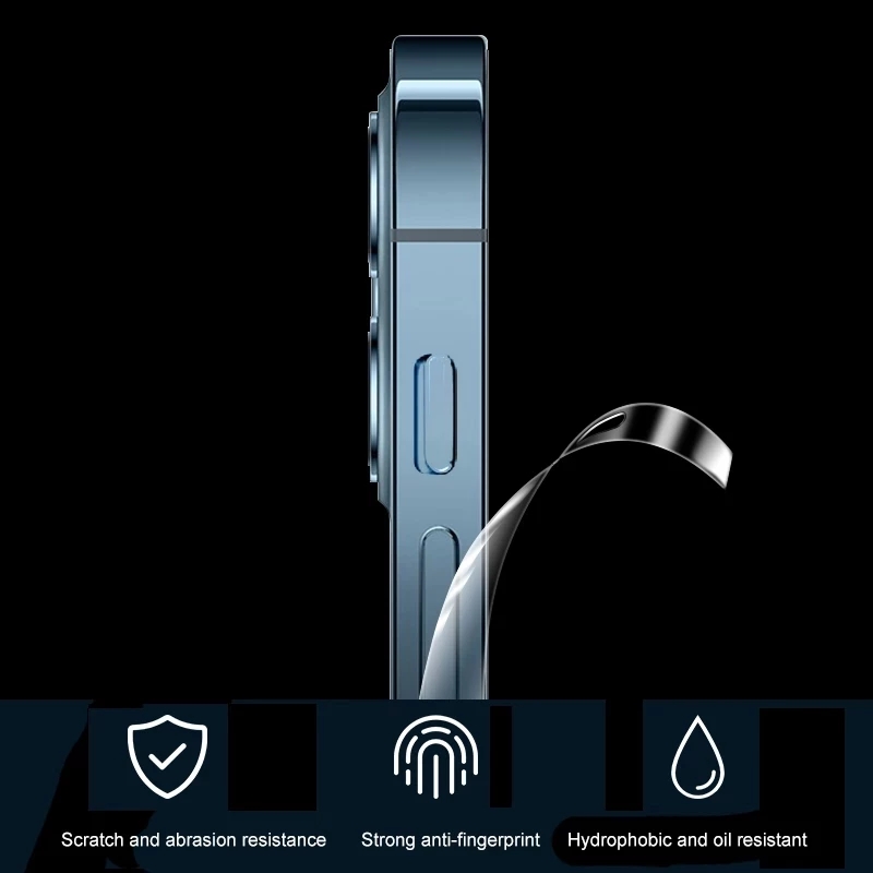 Full Hydrogel Film For iPhone 13 12 Pro Max 14 P Side Back Front Screen Protector Camera Lens Films For iPhone13 13pro Not Glass