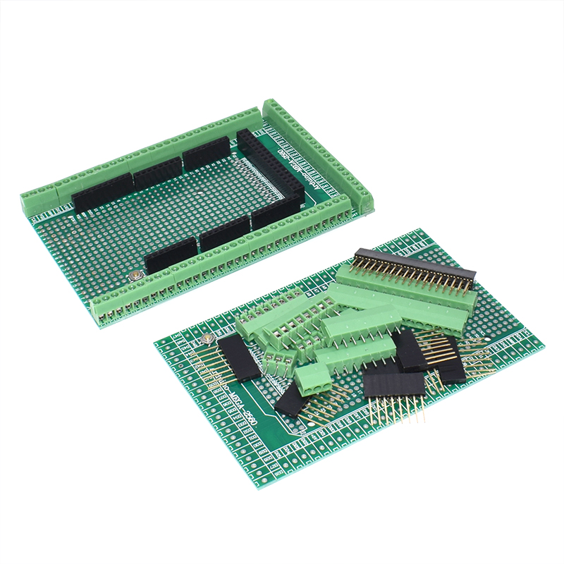 Compatible With MEGA2560 Double-side PCB Prototype Screw Terminal Block Shield Board Kit For Arduino Mega 2560 / Mega2560 R3