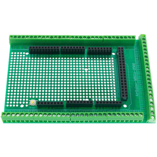 Compatible With MEGA2560 Double-side PCB Prototype Screw Terminal Block Shield Board Kit For Arduino Mega 2560 / Mega2560 R3