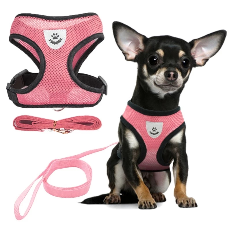 Cat Dog Harness Adjustable Vest Walking Lead Leash For Puppy Dogs Collar  Mesh Harness For Small Medium Dog Cat Pet Accessories