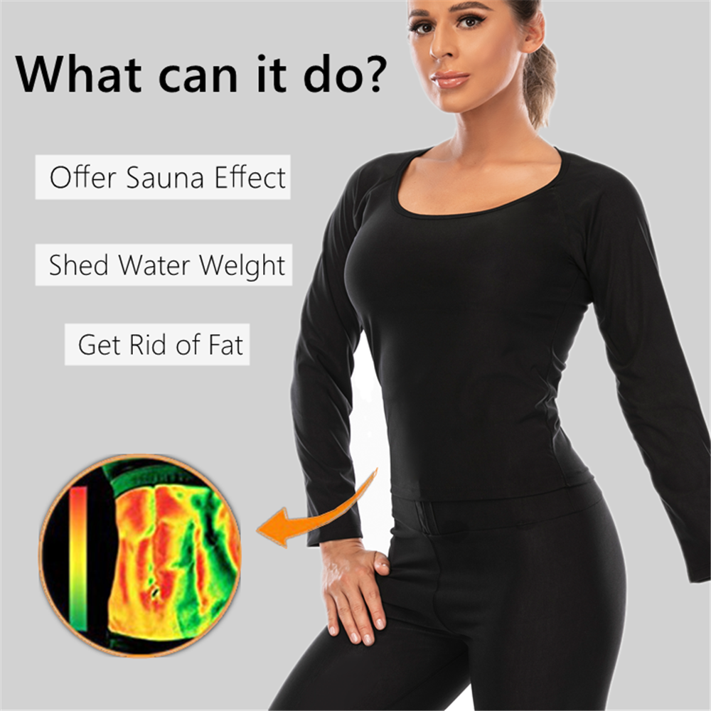Women Long Sleeve Neoprene Sweat Sauna Vest Body Shapers Vest Waist Trainer Shapewear Waist Shaper Corset For Women