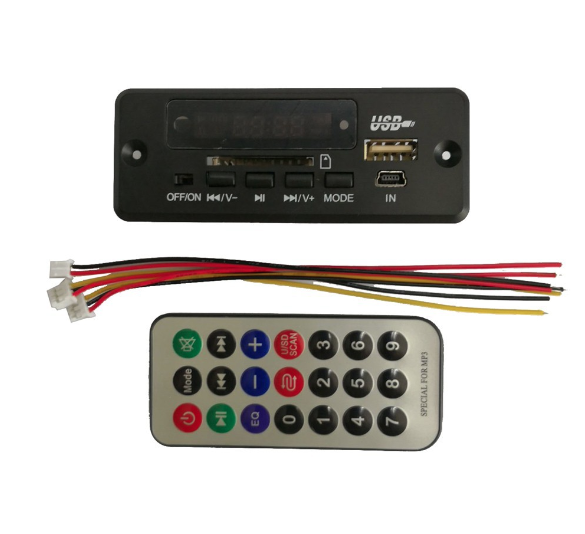 Bluetooth V5.0 MP3 Stereo Decoding Board Module Wireless USB MP3 Player TF Card Slot / USB / FM / Remote For Car Speaker Phone