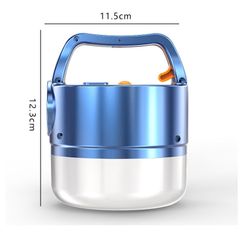 Portable Solar Power Camping Light USB Rechargeable Flashlight Tent Lamp Camp Lanterns Emergency for Outdoor Blue without Remote 10W Blue without remote