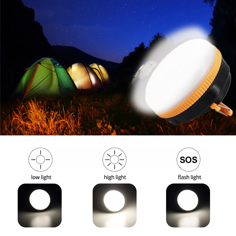 Camping led lights  hanging usb rechargeable outdoor light Magnet base 3 mode tent lantern Emergency Portable NIGHT LIGHT LAMP
