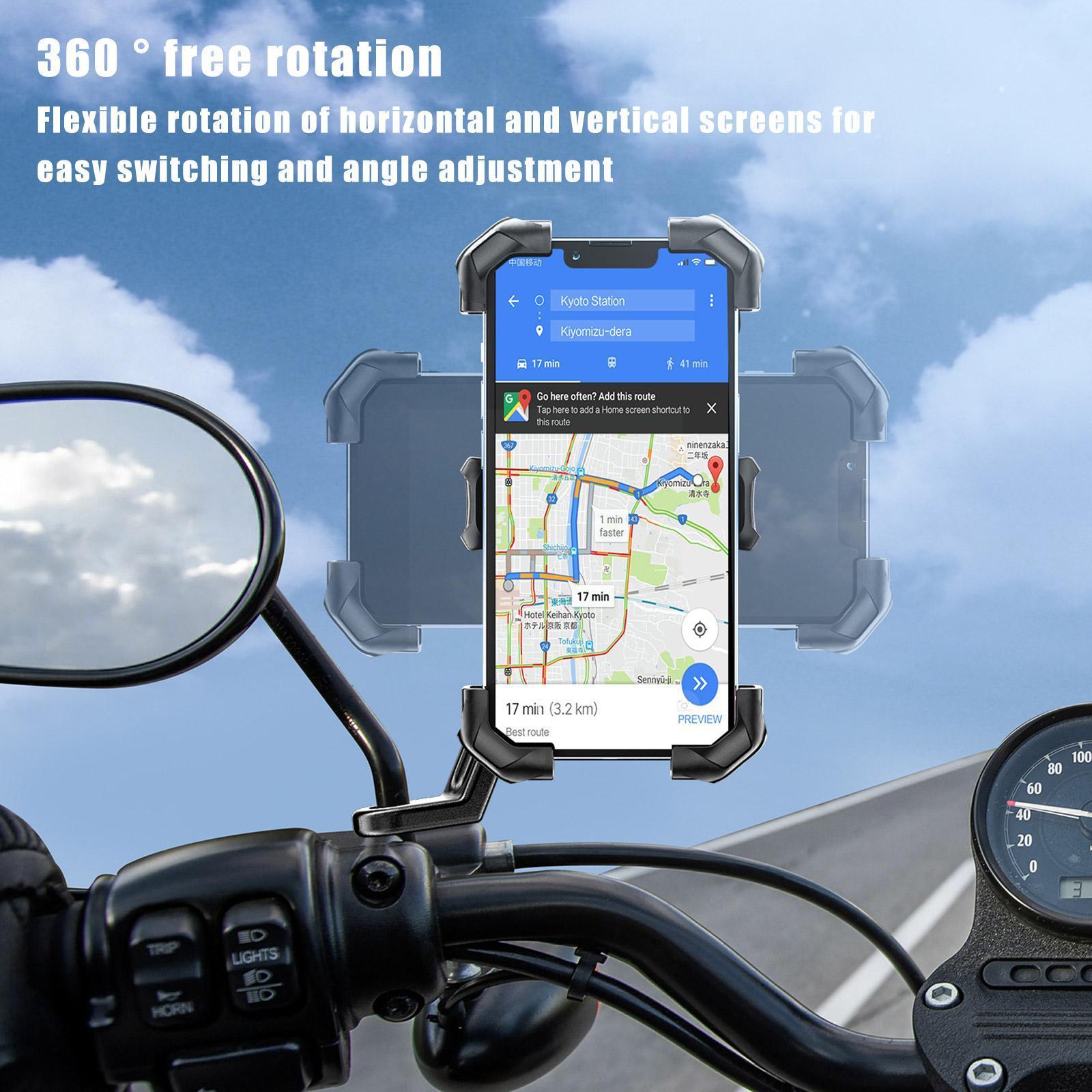Motorcycle Phone Mount 1S Quick Auto Lock Bike Phone Holder For Bicycle Motor Bike 10S Quick Install Handlebar Phone Mount