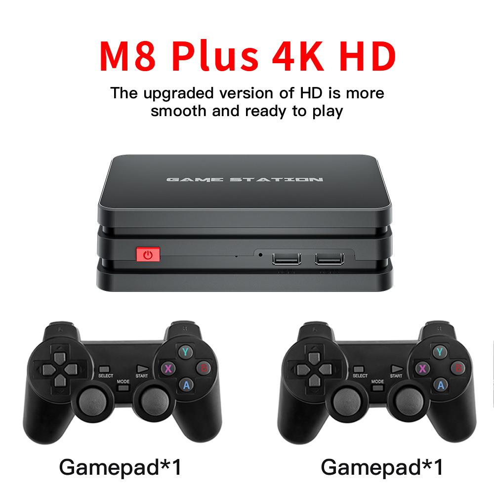 M8plus Video Game Console 2.4G Double Wireless Controller Game Stick 4K 10000 games 64GB Retro Games For PS1/GBA Dropshipping