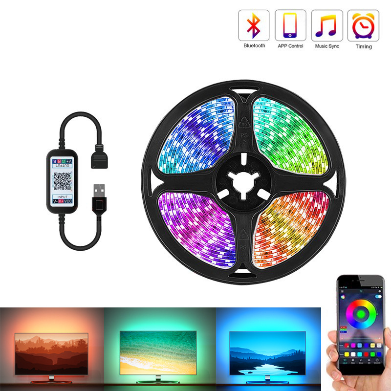 Bluetooth APP control USB LED strip Waterproof 5V RGB LED Light 5050 Flexible Led Strips TV Background Lights Tape lamp Lighting