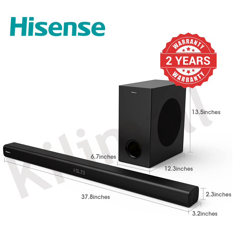 HISENSE HS218 2.1 CHANNEL SOUNDBAR + SUBWOOFER speaker system