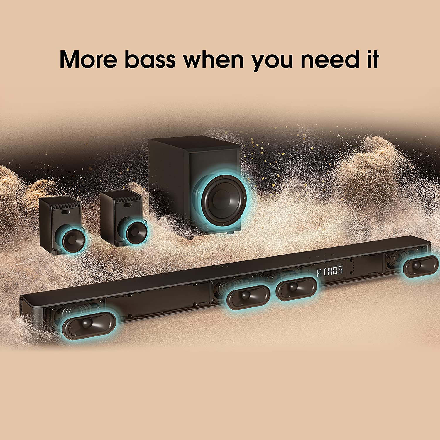 Hisesne  5.1CH Sound Bar 340 watts With DoulbyAtmos AX5100G