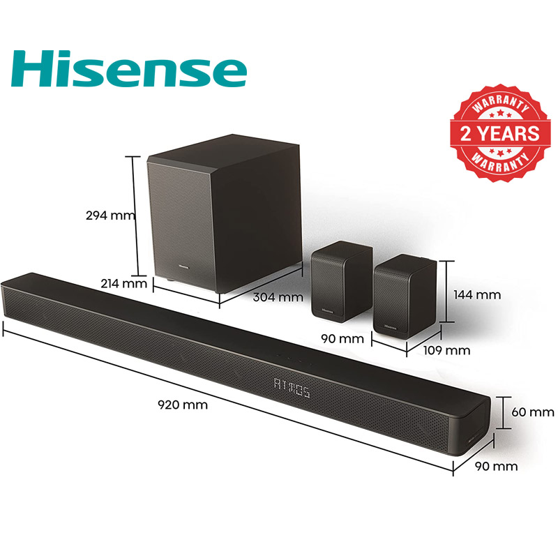 Hisesne  5.1CH Sound Bar 340 watts With DoulbyAtmos AX5100G