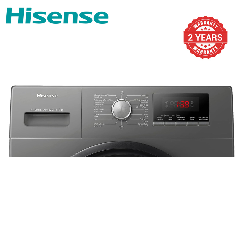 Hisense 8Kg Front Loading Washing Machine 1200 RPM  WFQP8014EVMT