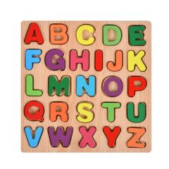 kid's Early Education Toy Alphabet Number Puzzle Wooden Building Block Toys Alphabet puzzle Letters