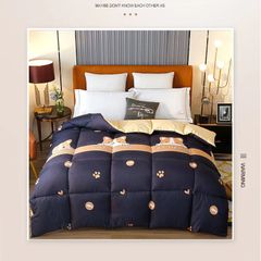 2KG Natural-filled Duvet Fastness Fashion Alternative Quilted Comforter Corner Duvet Embossed Quilt Core Bedding sets & accessories For All Seasons Blue 4.9'*6.5'（150*200CM）