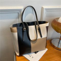 New arrival Handbags Large Capacity Ladies Bags Fashion Single Shoulder Bags Splicing Tote Women's Bags Brown
