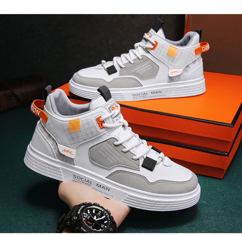 LifeCare New Arrival Fashion High Quality Splicing Men's Board Shoes Student  Shoes Outdoor Casual Hiking Shoes Sneakers