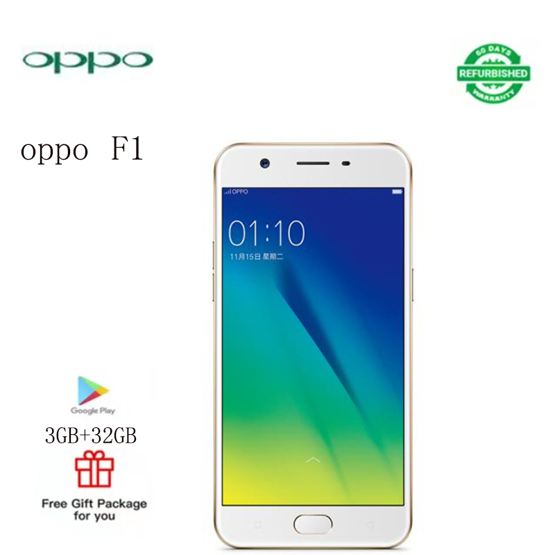 Refurbished  phones  OPPO   A57 F1    Smartphone   32+3GB 5.2'' Smartphones 16mp+13MP 2900mAh  fingerprint unlocking Gold      Single Card   Unlock Smart Phone