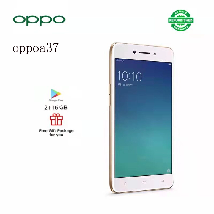 Refurbished  phones oppo  a37   Smartphone  100% original 16GB + 2GB Smartphone 5.0 mp +8.0 mp  2630 mAh 1920X1080   Single Card Smart Phone