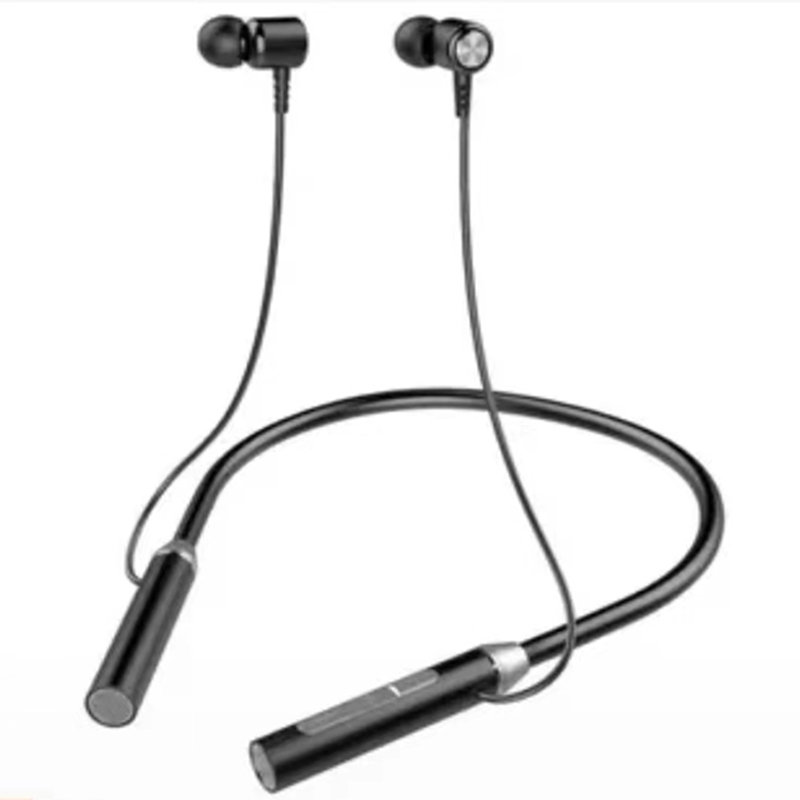 yp-03 Bluetooth Earphones Neck Hanging Super Bass Sports Earphones with Mic Wireless Headphone for Android IOS with charging cable Black Black