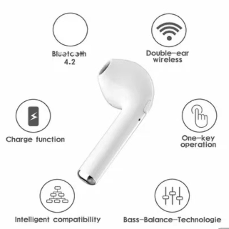 tx-18   Wireless Earphones Bluetooth Earphones Wireless earbuds Mini In-ear Wireless Touch Control earphone Touch Key for smart ios Android For iPhone Android phones red