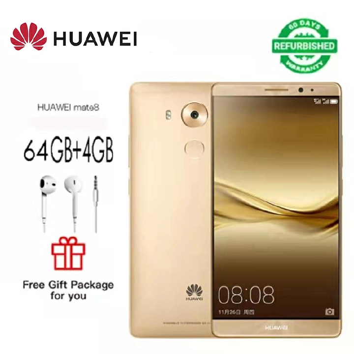 Refurbished   phones   Huawei Mate8 smartphone 64gb+4gb  16mp+8mp  4000mAh   6-inch screen   Champagne Gold     Single Card   Unlock Smart Phone