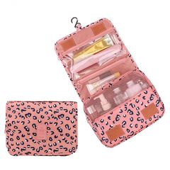 New arrival High Quality Make Up Bag Hanging Travel Storage Bags Waterproof Travel Beauty Cosmetic Bag Personal Hygiene Bags Wash Organizer Pink 41*24*12 cm