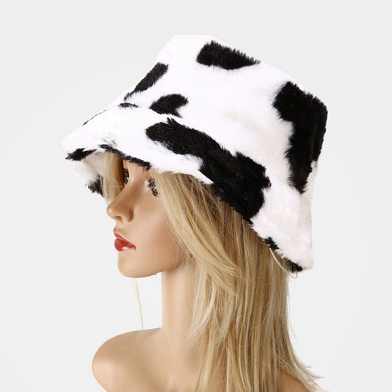 Exclusive discounts for New Winter Cow Print Plush Bucket Hats for