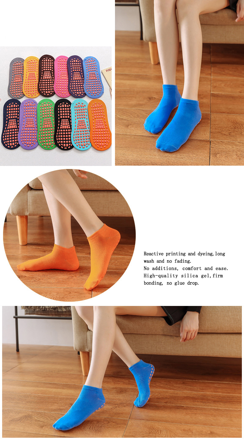 Kids Adults Anti-Slip Socks Parent-Child Trampoline Sock Cotton